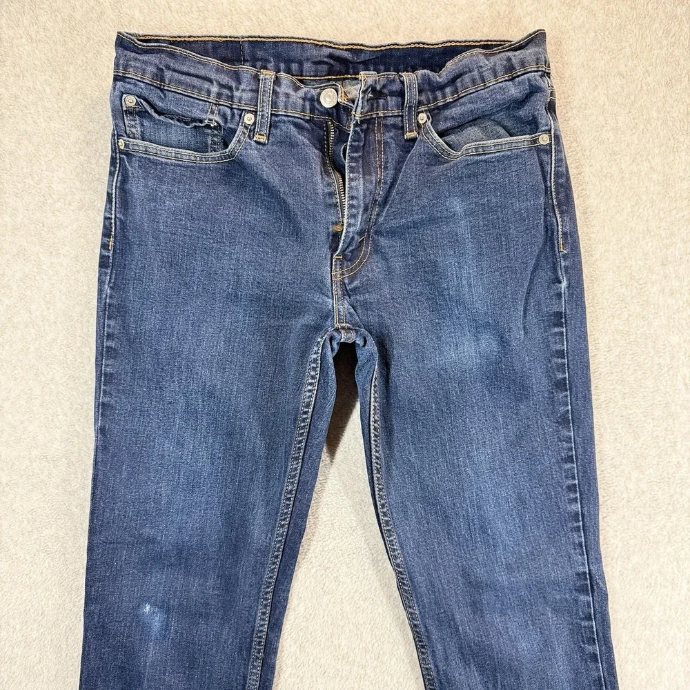 Levis 511 Jeans Mens 34x30‎ Blue Slim Straight Mid Rise Dark Wash Stretch